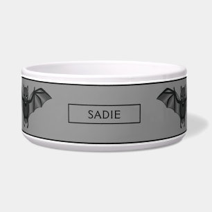 Cute Cartoon Bat Halloween Illustration & Name