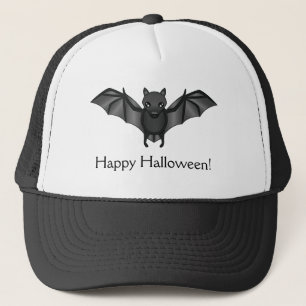 Cute Cartoon Bat Halloween Illustration Trucker Hat