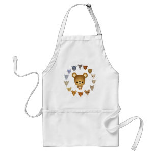 Cute Cartoon Bear Babies Cooking Apron