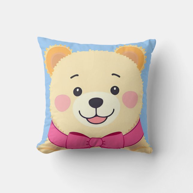 Cute Cartoon Bear Cushion (Front)