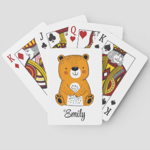Cute cartoon bear decoration  playing cards