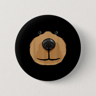 Cute Cartoon Bear Face Head Costume Party 6 Cm Round Badge