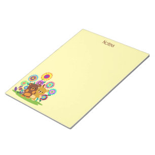 Cute Cartoon Bears' Garden Notepad