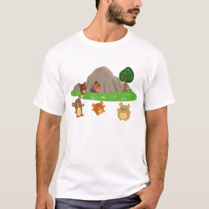 Cute Cartoon Bears in a Cave Children T-Shirt