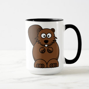 Cute Cartoon Beaver Funny Woodland Animal  Mug