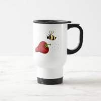 Cute Cartoon Bee and Fruity Strawberry Design
