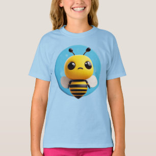 Cute Cartoon Bee Character With Large Eyes T-Shirt