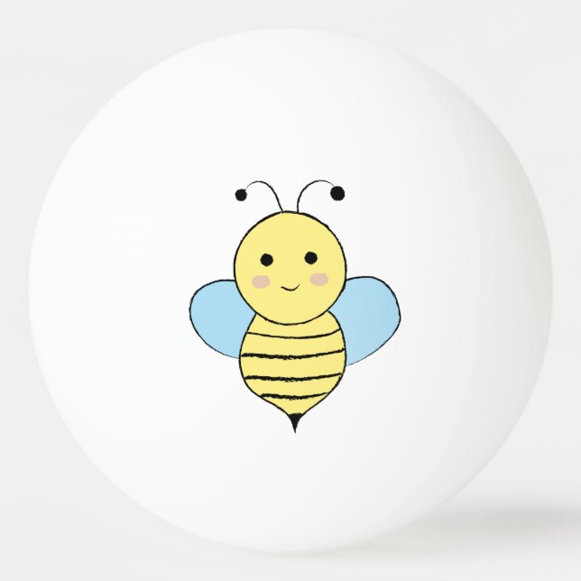 Cute Cartoon Bee Ping Pong Ball (Front)