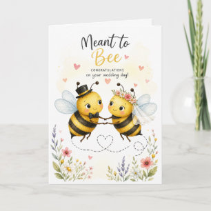 Cute Cartoon Bee Wedding Card – Meant to Bee
