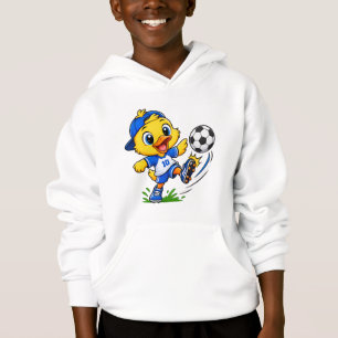Cute Cartoon Bird Playing Soccer Kids Sports Hoo