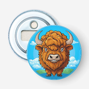 Cute Cartoon Bison Bottle Opener