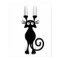 Cute Cartoon Black Cat Scratching