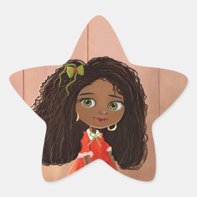 cute cartoon Black girl Mindy Sticker (Front)