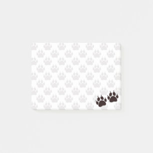 Cute Cartoon Black Kitty Paw Prints Post-it Notes