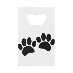 Cute Cartoon Black Puppy Paw Prints
