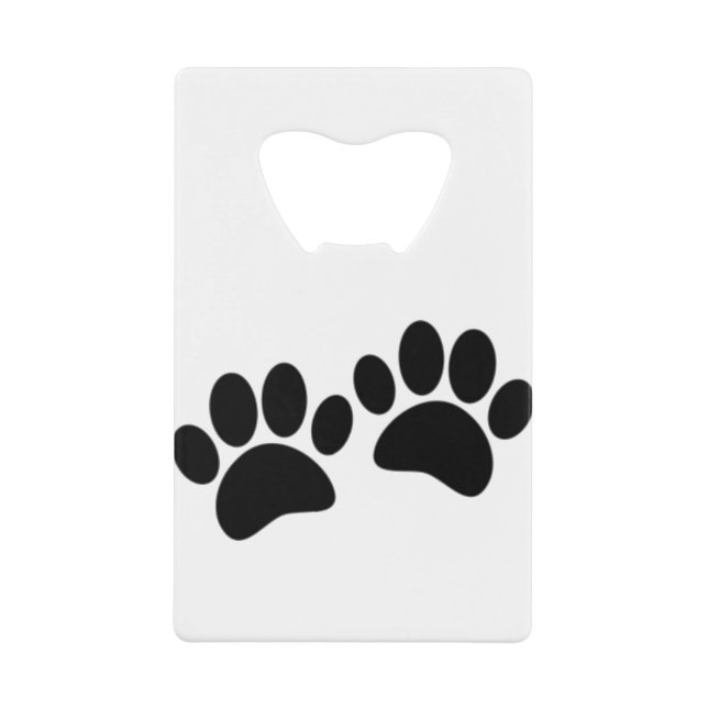 Cute Cartoon Black Puppy Paw Prints (Front)