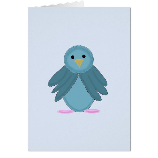 Cute Cartoon Blue Bird (Front)