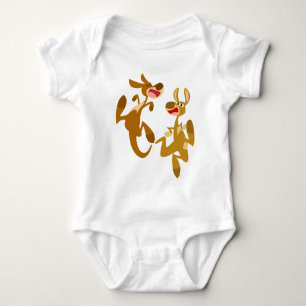 Cute Cartoon Bouncy Kangaroos Baby Apparel Bodysuit