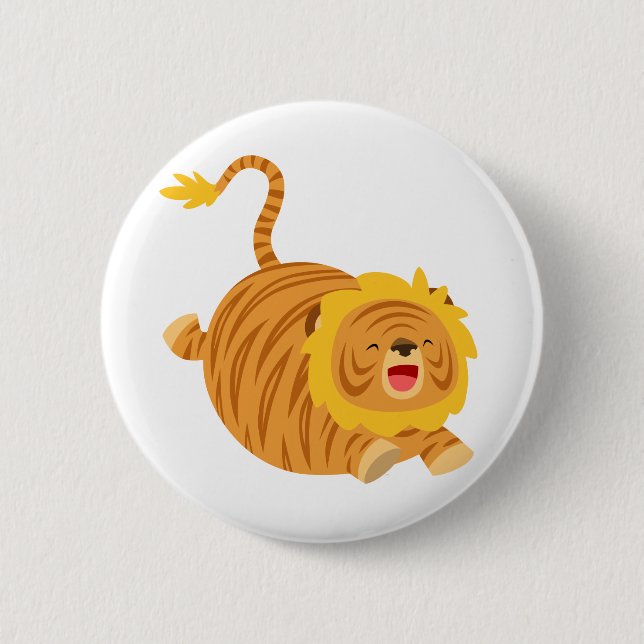 Cute Cartoon Bouncy Liger Button Badge (Front)