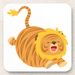 Cute Cartoon Bouncy Liger Set of Coasters