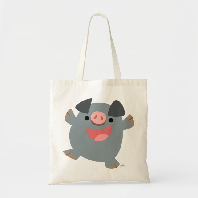 Cute Cartoon Bouncy Pig Bag (Front)