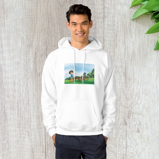 Cute Cartoon Boy Golfing Fun Golf Lover Design  Hoodie (Creator Uploaded)
