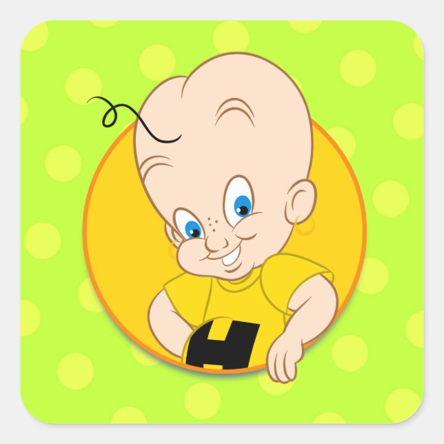 Cute cartoon boy sticker (Front)