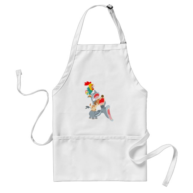 Cute Cartoon Bremen Town Musicians Apron (Front)