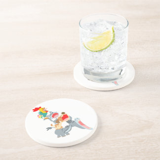 Cute Cartoon Bremen Town Musicians Coaster