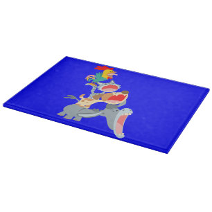Cute Cartoon Bremen Town Musicians Cutting Board
