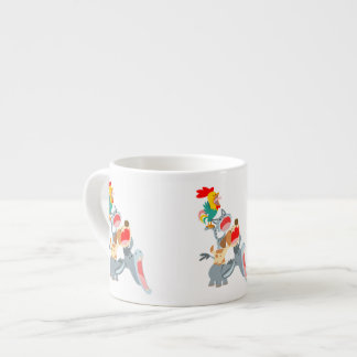 Cute Cartoon Bremen Town Musicians Espresso Mug