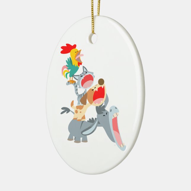 Cute Cartoon Bremen Town Musicians Ornament (Left)