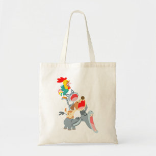 Cute Cartoon Bremen Town Musicians Tote Bag