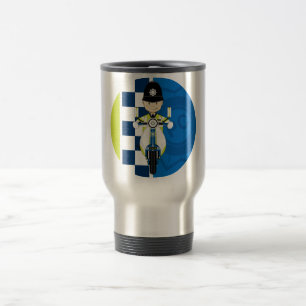Cute Cartoon British Policeman Travel Mug
