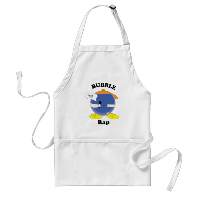 Cute Cartoon Bubble Character Saying "Yo!"  Standard Apron (Front)