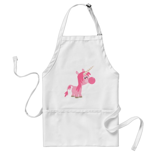 Cute Cartoon Bubble Gum Unicorn Apron (Front)