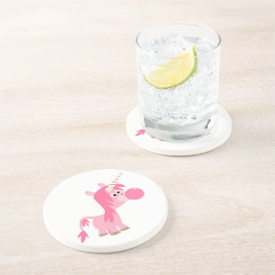 Cute Cartoon Bubble Gum Unicorn Coaster