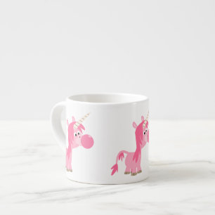 Cute Cartoon Bubble Gum Unicorn Espresso Mug