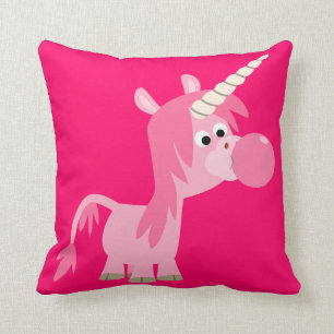 Cute Cartoon Bubble Gum Unicorn Pillow