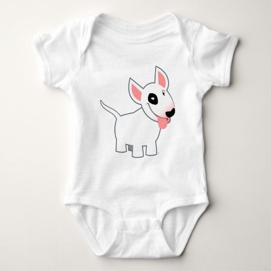 Cute Cartoon Bull Terrier Baby Clothing Baby Bodysuit Zazzle Co Uk