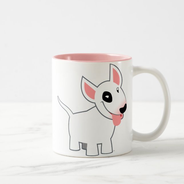 Cute Cartoon Bull Terrier Mug (Right)