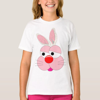 Cute Cartoon Bunny Graphic Tee - Hop to Action