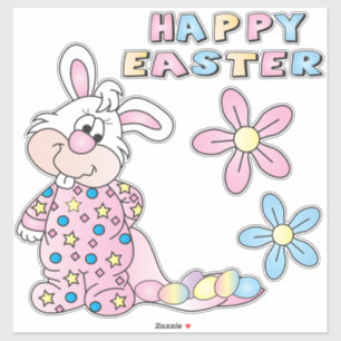 Cute Cartoon Bunny - Pink - Kiss-Cut