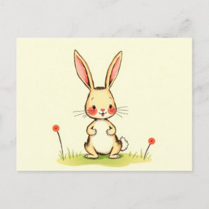 Cute Cartoon Bunny Postcard