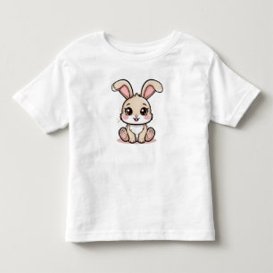 Cute Cartoon Bunny Sitting Toddler T-Shirt