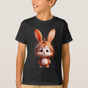 Cute Cartoon Bunny With Funny Expression T-Shirt