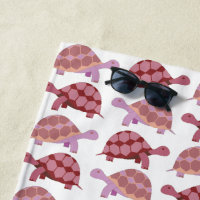 Cute Cartoon Burgundy Tortoise Pattern