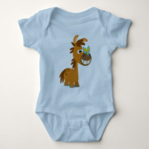 Cute Cartoon Butterfly Pony Baby Apparel Bodysuit