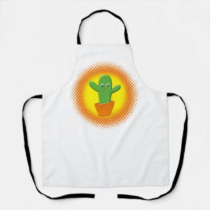 Cute Cartoon Cactus Apron