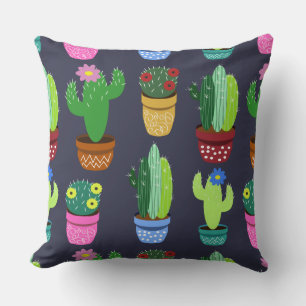 Cute Cartoon Cactus Pattern Cushion